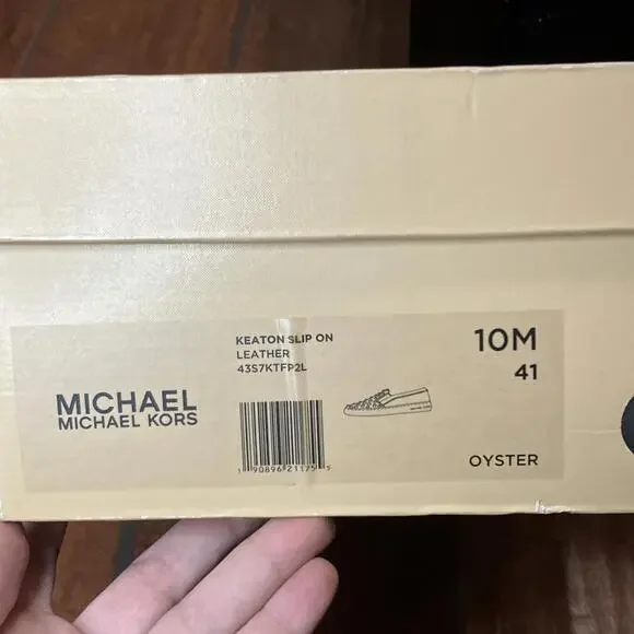 Michael Kors Women's Rose Slip On Sneakers With Golden Studs Size 10M NIB - Picture 10 of 10